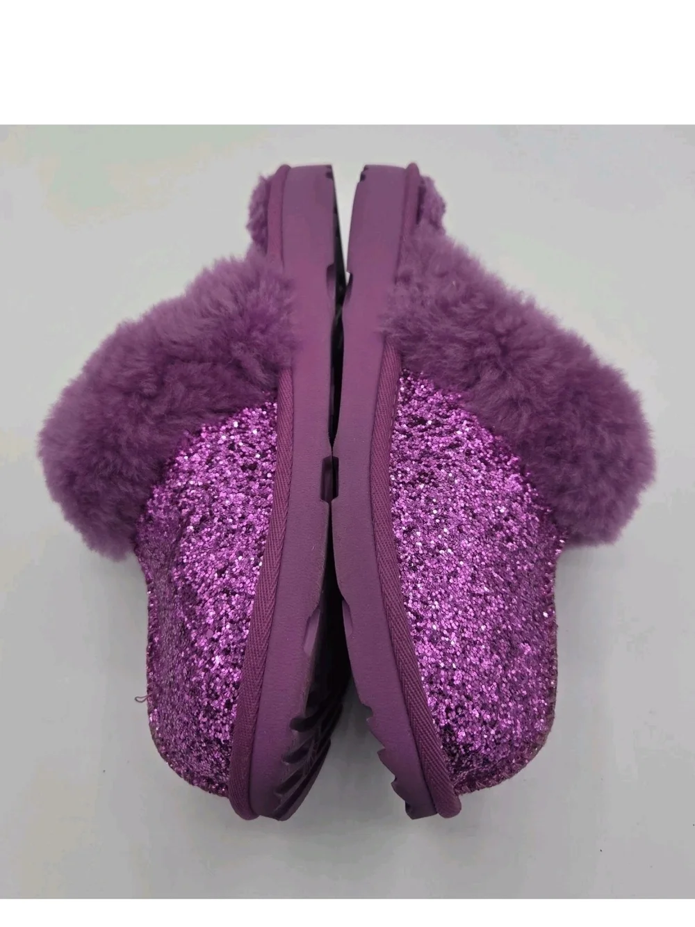 UGG Kids Cozy II Scuff Slipper Purple Glitter Girls Size 5 Womens 6.5